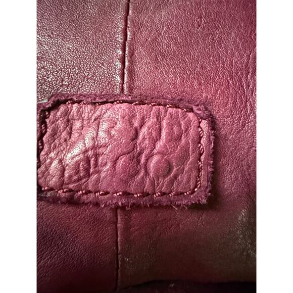 Frye melissa Hobo burgandy wine leather braided detail purse - Picture 5 of 8